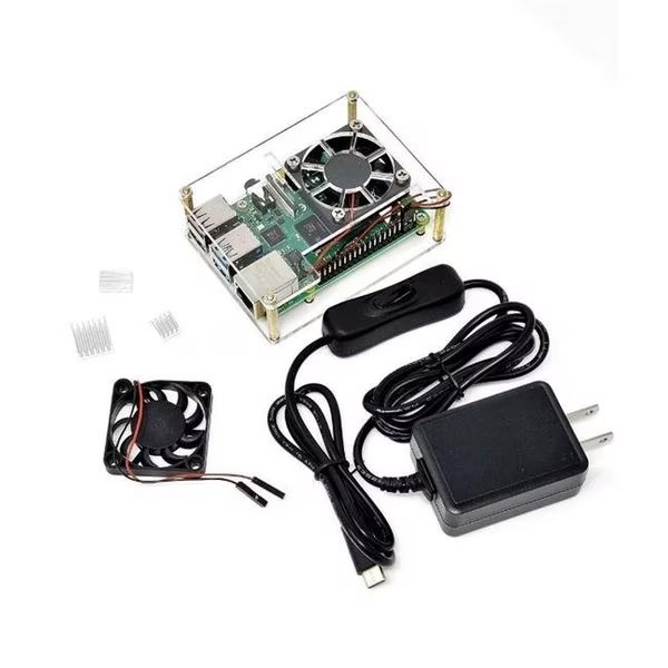 Micro Connectors RAS-PCS16PWR Acrylic Case for Raspberry Pi 4 with USB-C Power, Micro Connectors, Mfr#: RAS-PCS16PWR